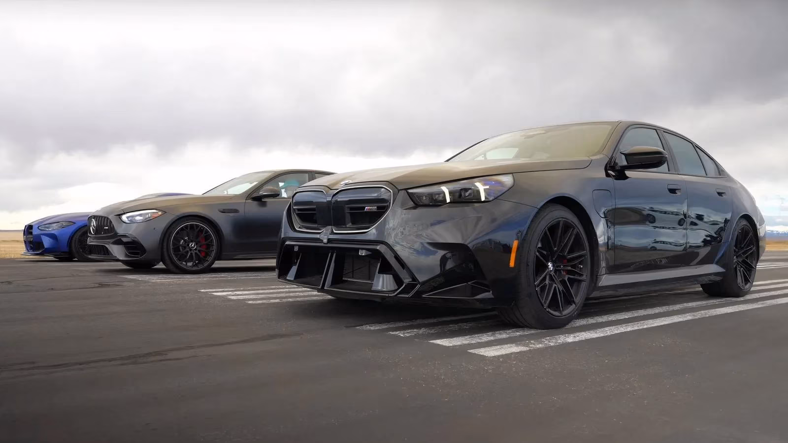 bmw-m5-vs-mercedes-amg-c63-s-vs-m4-drag-race-shocker-with-modified-e63-s-image-0